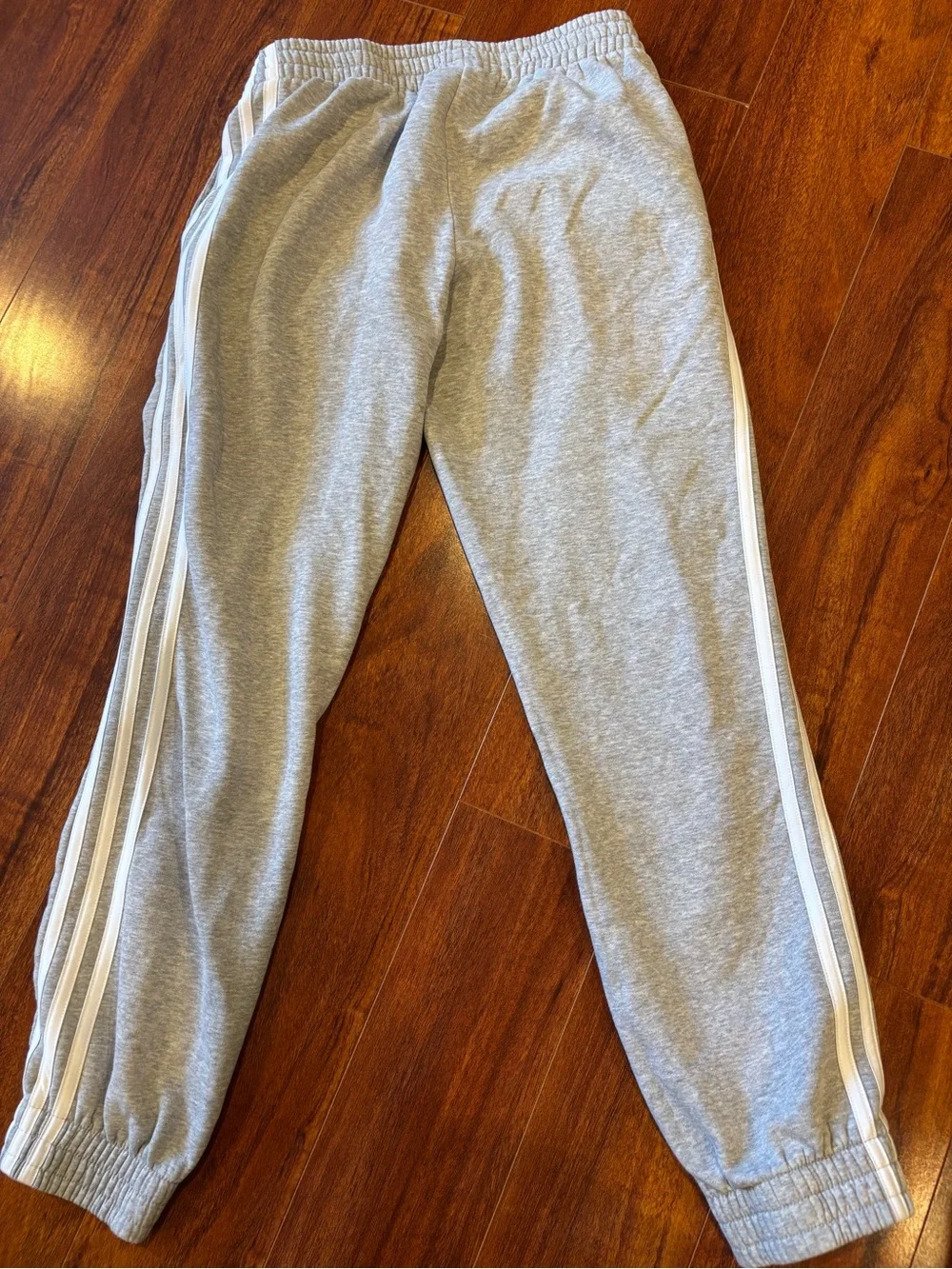 adidas Kids Light Gray Three-Stripe Joggers